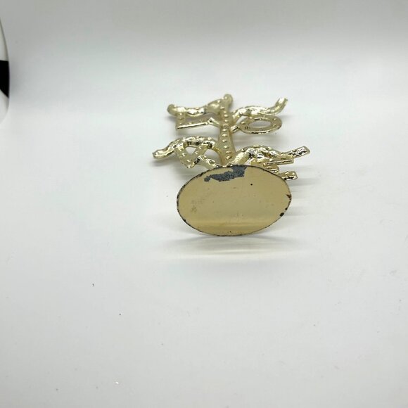 Vintage 1960s Earring Tree Torino Gold-tone LOVE Tree Figurine Gold-tone Display - Picture 8 of 16